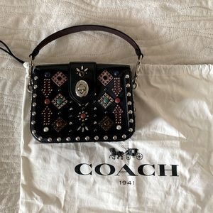 Coach bag crossbody with rivets